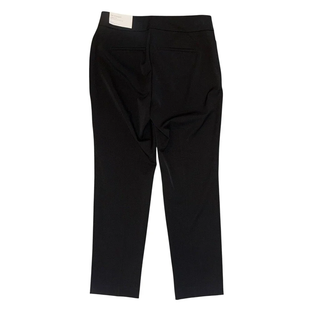 NWT Ann Taylor Curvy Fit Straight Leg Black Dress Pants Mid Rise Women’s Size 4
